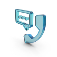Voice Mail Glass Symbol PNG & PSD Images