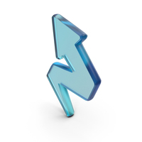 Zigzag Arrow Glass Symbol PNG & PSD Images