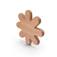 Wood Asterisk Symbol PNG & PSD Images