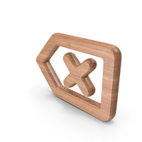 Wooden Backspace Symbol PNG & PSD Images