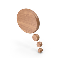 Thought Bubble Wood Symbol PNG & PSD Images