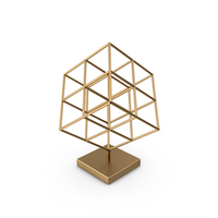 Bronze Decorative Wired Cube PNG & PSD Images