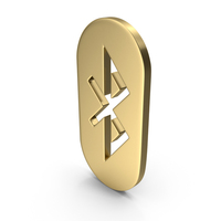 Gold Bluetooth Symbol PNG & PSD Images