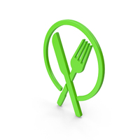 Green Fork And Knife Icon PNG & PSD Images
