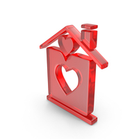 Red Home Symbol PNG & PSD Images