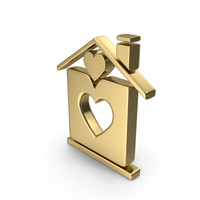 Gold Home Symbol PNG & PSD Images