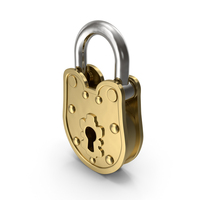 Gold Lock PNG & PSD Images