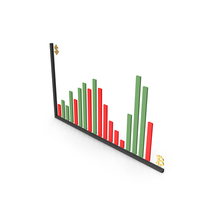 Bar Chart Graph Dollar Lamp Bitcoin PNG & PSD Images