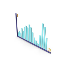 Blue Bar Chart Graph PNG & PSD Images