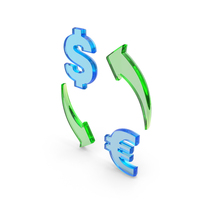 Dollar To Euro Money Exchange Symbol PNG & PSD Images