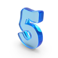Toon Stylish Number 5 PNG & PSD Images