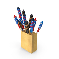 Bag With Firework Rockets PNG & PSD Images