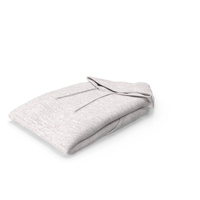 White Folded Male Hooded Sweatshirt With Pockets PNG & PSD Images
