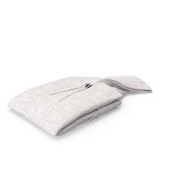White Folded Male Hooded Sweatshirt With Pockets PNG & PSD Images