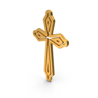 Cross Icon Gold PNG & PSD Images