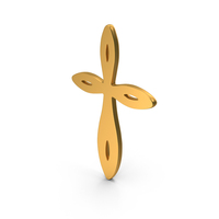 Cross Icon Gold PNG & PSD Images
