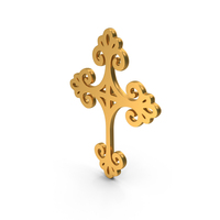 Cross Icon Gold PNG & PSD Images
