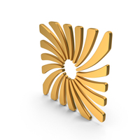 Gold Sunburst Element Icon PNG & PSD Images