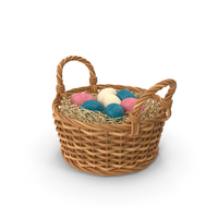 Easter Egg In Basket PNG & PSD Images