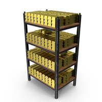 Gold Bars Rack PNG & PSD Images