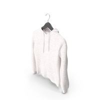 Zipper Hooded Sweatshirt Hanging Female Pocket Blank White PNG & PSD Images