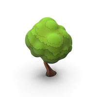 Maple Tree Cartoon Style Handpaint Texture PNG & PSD Images