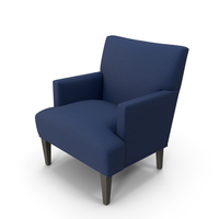 Upholstered Chair Navy PNG & PSD Images