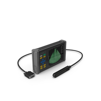 Portable Veterinary Ultrasound Machine Black ON PNG & PSD Images