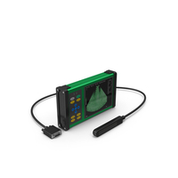 Portable Veterinary Ultrasound Machine Green ON PNG & PSD Images