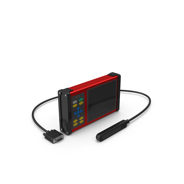 Portable Veterinary Ultrasound Machine Red OFF PNG & PSD Images