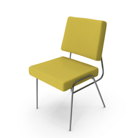 Wire Frame Upholstered Dining Chair Yellow PNG & PSD Images