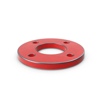 Flange Steel Painted Red PNG & PSD Images