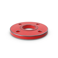 Flange Steel Painted Red PNG & PSD Images