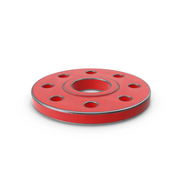 Flange Steel Painted Red PNG & PSD Images