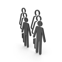 Line Up Or Queue In Twos Symbol PNG & PSD Images
