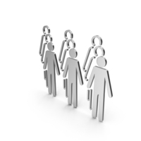 Line up For Queue In Threes PNG & PSD Images