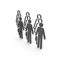 Line Up Or Queue In Threes Symbol PNG & PSD Images