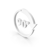 White 90 Degrees Circle Icon PNG & PSD Images