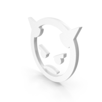 Devil Face Icon White PNG & PSD Images