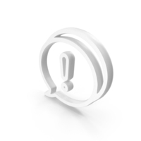White Exclamation Mark In Speech Bubble Icon PNG & PSD Images