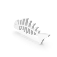 White Fish Skeleton Icon PNG & PSD Images