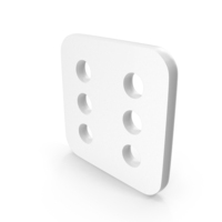 White Game Dice Icon PNG & PSD Images