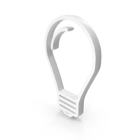 Out Line Fluorescent Bulb Icon White PNG & PSD Images
