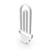 White Fluorescent Bulb Outline Icon PNG & PSD Images