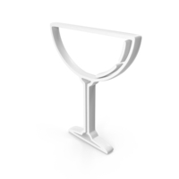 Out Line Goblet Wineglass Icon White PNG & PSD Images