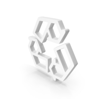 Out Line Recycling Icon White PNG & PSD Images