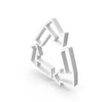 White Recycle Outline Icon PNG & PSD Images