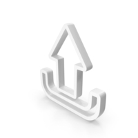 Out Line Up Load Icon White PNG & PSD Images