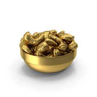 Cashews In Bowl Gold PNG & PSD Images