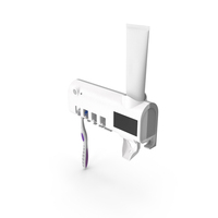 Solar Toothbrush UV Sterilizer with Toothpaste Holder PNG & PSD Images